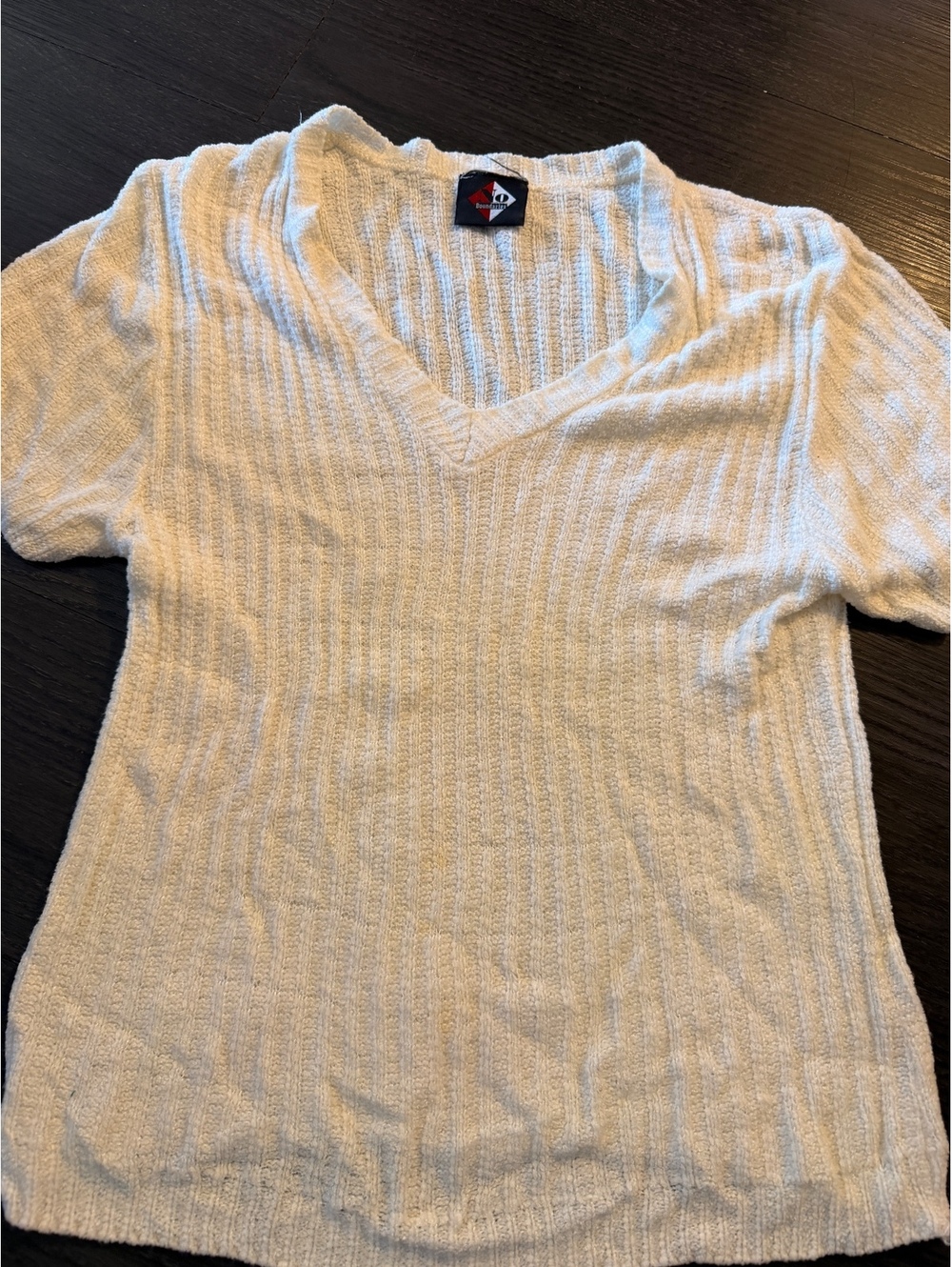 90s No Boundaries Ribbed V-Neck Knit Sweater Top M